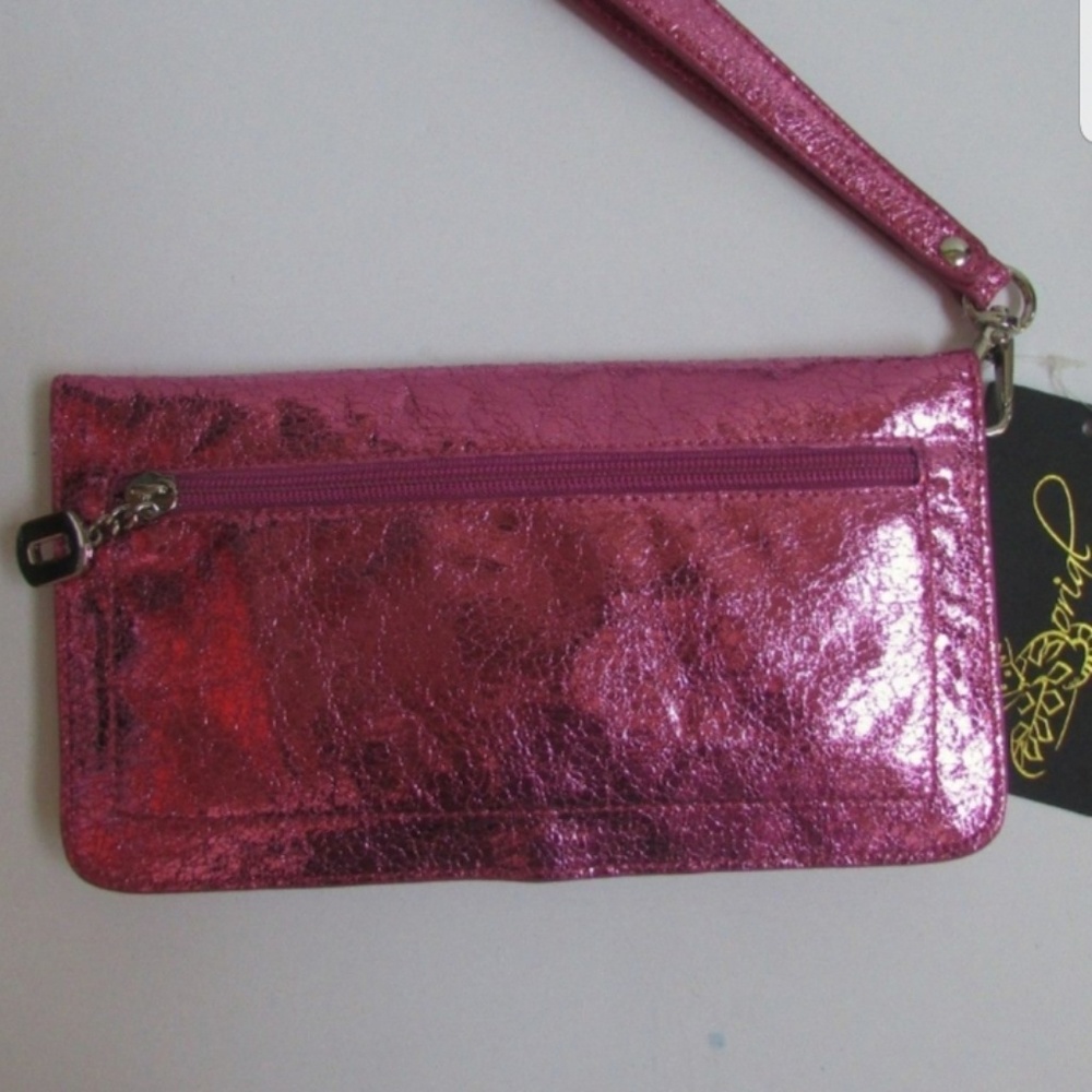 Sorial New York Metallic Pink Wristlet Wallet